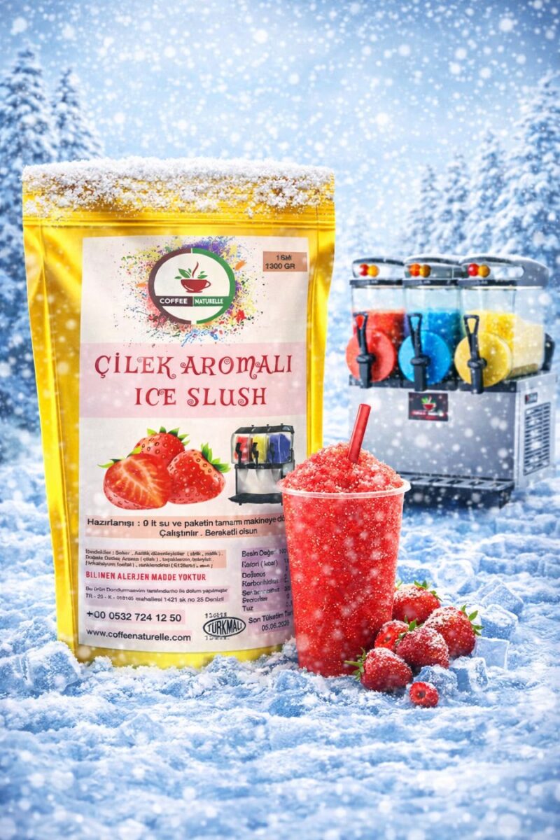 Çilek Aromalı Buzlaş Ice Slush Tozu – 1.300 gr | Coffee Naturelle – Coffee Naturelle ürün görseli