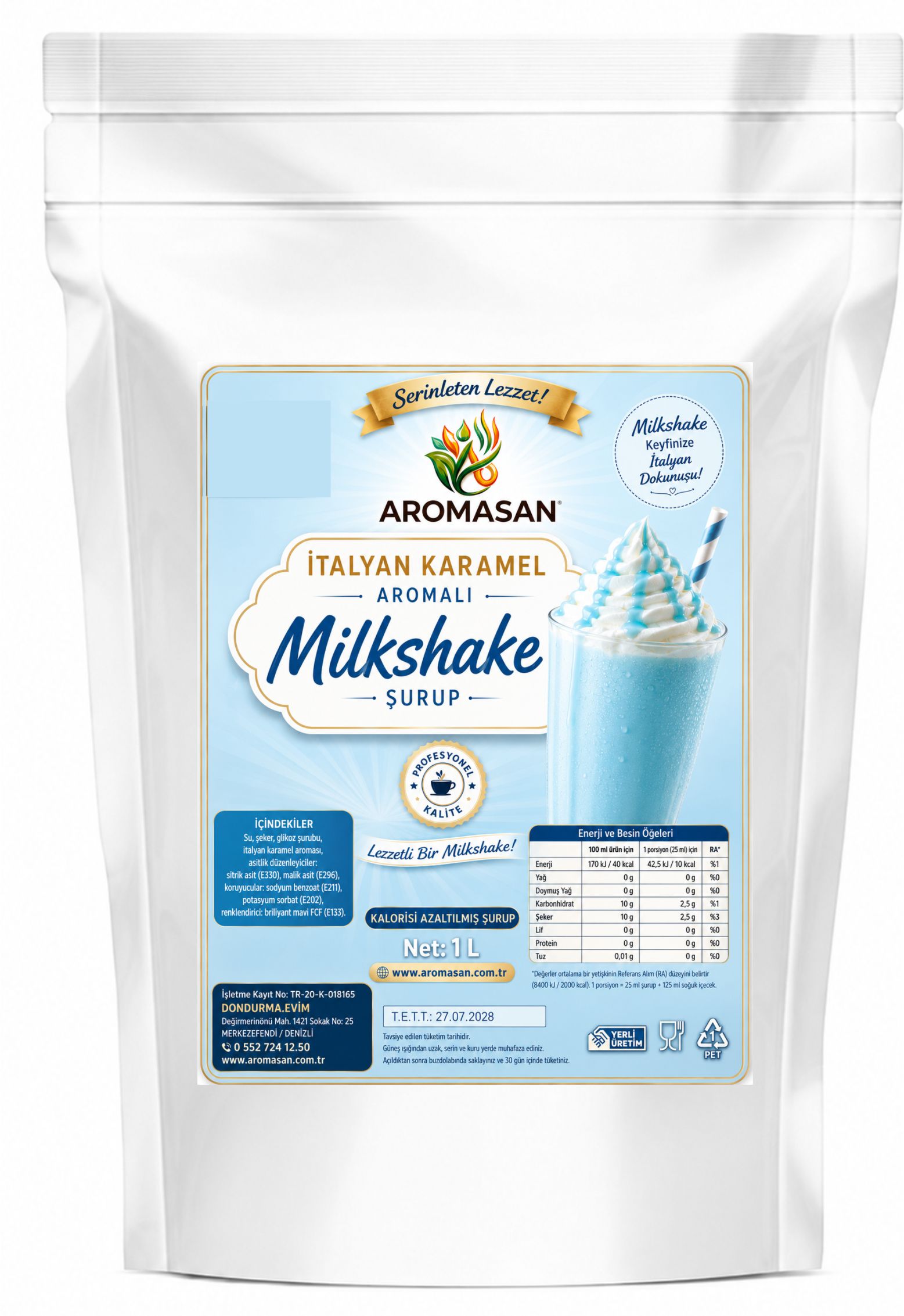 İtalyan Karamel Milkshake Smootie 1 kg ürün görseli